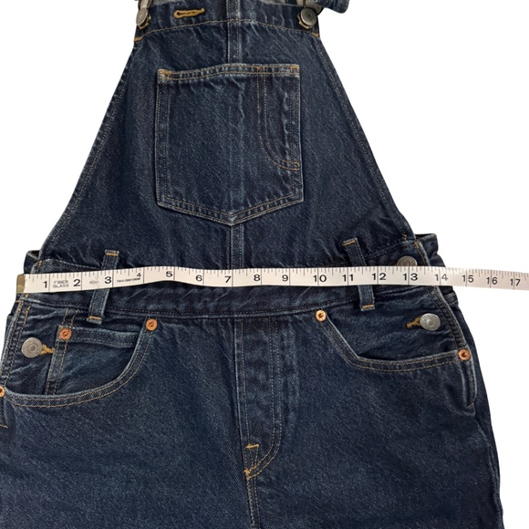 Levi’s Medium Dark Blue Wash Denim Overalls Jukebox Jam Women Size S–Vintage Y2K - Picture 11 of 16